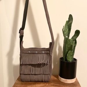 Minnetonka Genuine Leather Boho Fringe Satchel